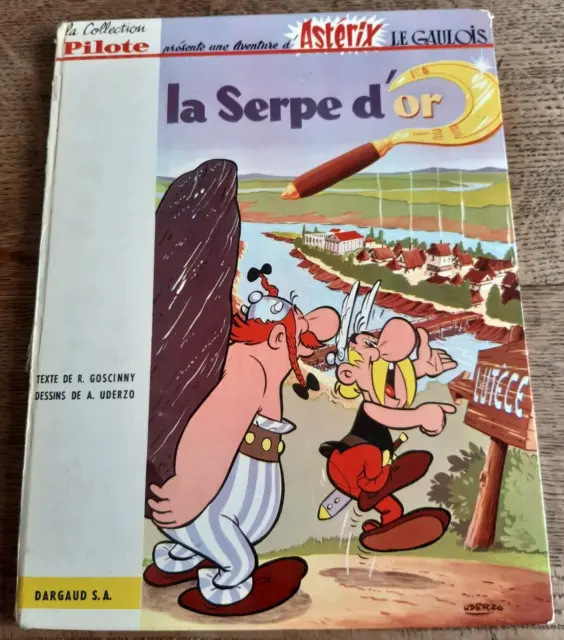BD Astérix La Serpe d'Or - Collection PILOTE 1963 - Etat Correct - 12 Titres Dos