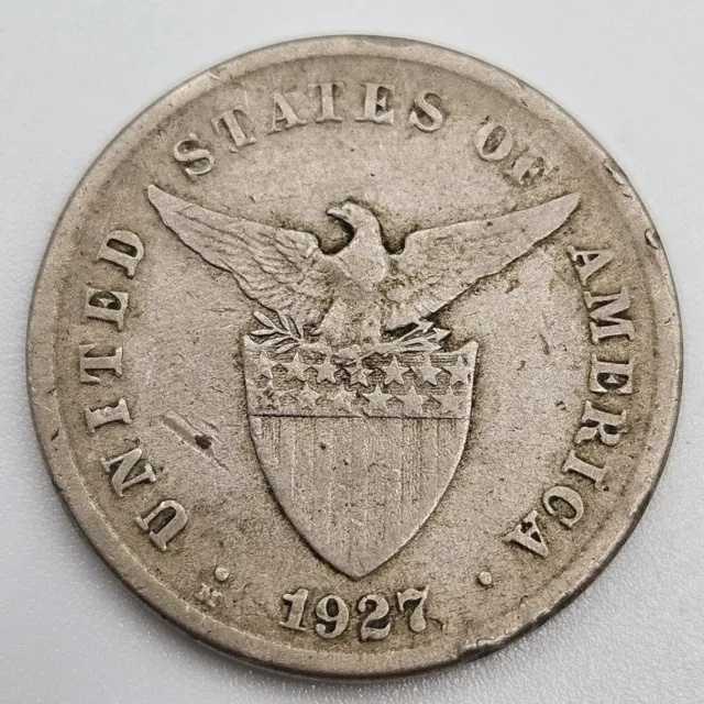 1927-M 5 Centavos VF Philippines US Manila Mint Copper-Nickel Coin Five USA