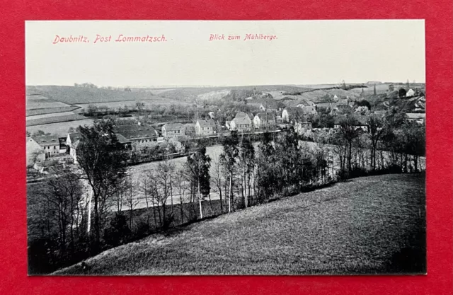 AK DAUBNITZ bei Lommatzsch um 1910 Blick zum Mühlberge   ( 127551