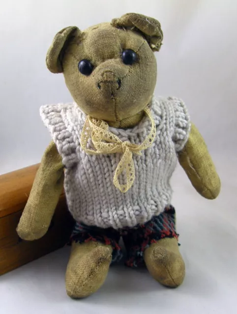 Cute Very Small Antique Teddy Bear c1915 Only 7.5" Tall