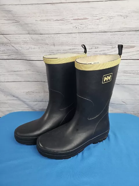 NIB HH HELLY Hansen Midsund 2 Rain Boots in Black / Natural Women's Size 5 M  $27.50 - PicClick