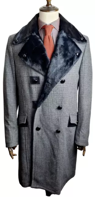 8K Dolce & Gabbana Rare Padded Fur Leather Overcoat Xxl 42 52 Made In Italy 8K Dolce & Gabbana Rare Padded Fur Leather Overcoat Xxl 42 52 Made In Italy