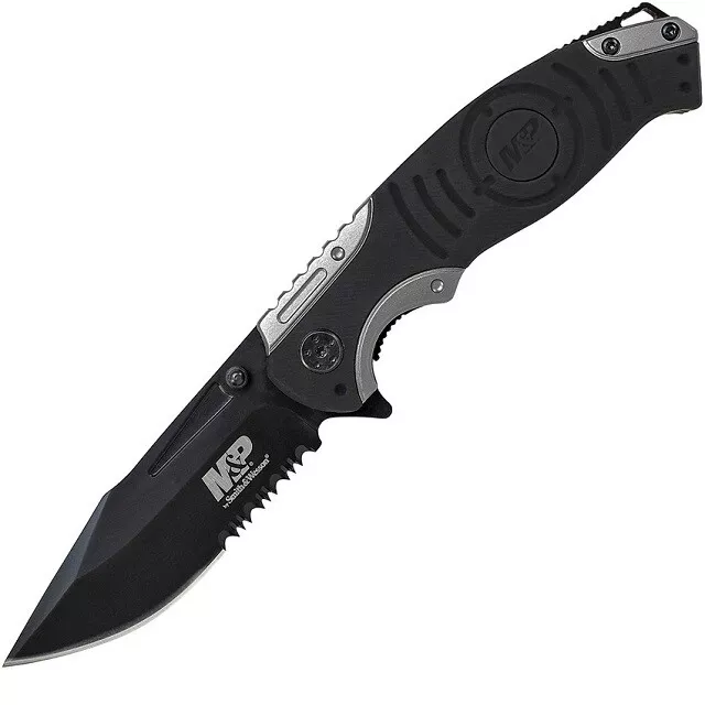 Smith & Wesson SWMP13GS S&W M&P Black Serrated Folding Knife