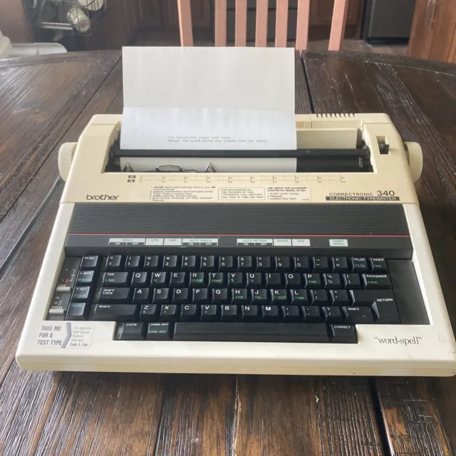 Brother Correctronic Electronic Typewriter Model 340(Video Test in description)