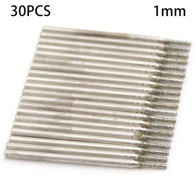 Hochleistungs-Diamant-beschichtete Bohrer-Bits für Schmuck 1 mm Durchmesser 30