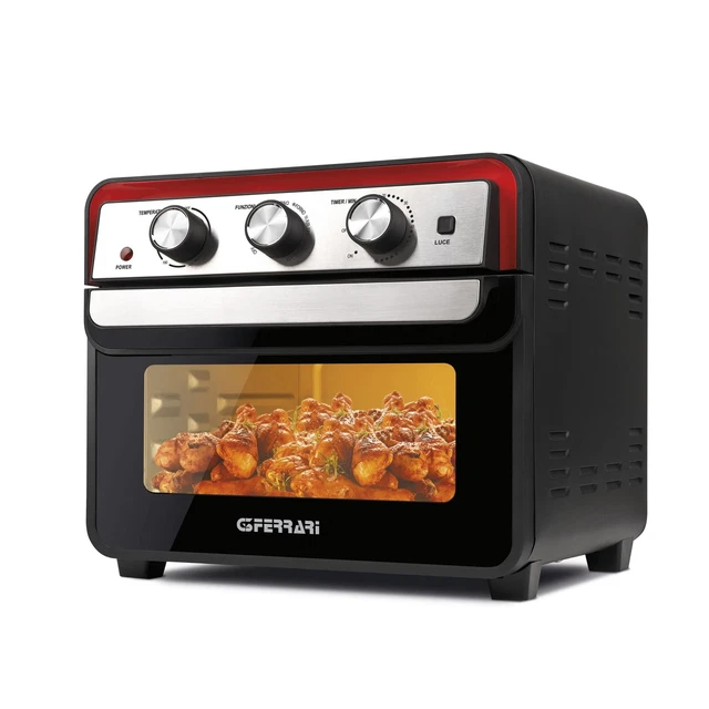Mini Four électrique 22 Litres - 1000W, Four Avec Minuteur 60 Min, Température 120-250°C - Parfait Pour Pizzas, Poulet Rôti, Gâteaux