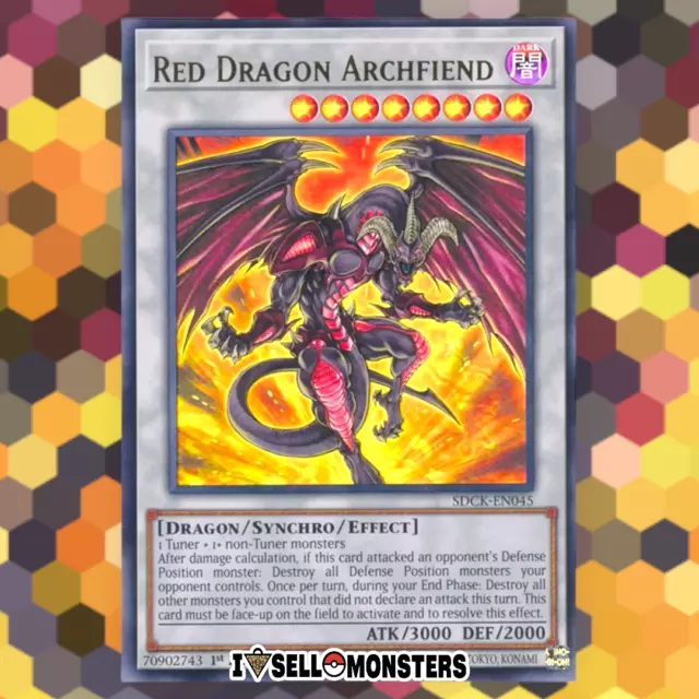 Yu-gi-oh! TCG 1x Red Dragon Archfiend SDCK-EN045 Ultra Rare x1 YUGIOH! DRAGON NM