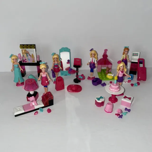 Mega Bloks Barbie Build 'n Play Fab Marina Jet Ski Ken Blocks 80252 254 Pcs  New