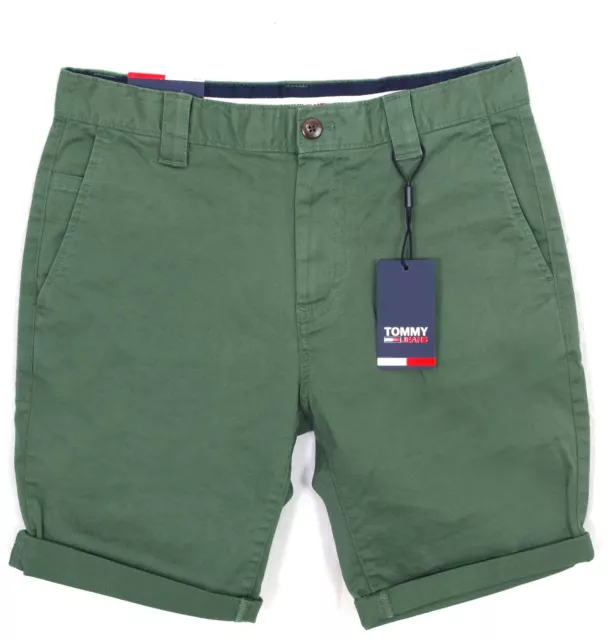 TOMMY JEANS bermuda vert kaki homme Scanton chino short slim Avalon Green