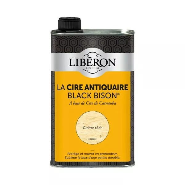 LIBERON - Cire des antiquaires black bison liquide - chêne clair - 0.5 L