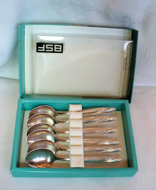 6 Kaffee-/Teelöffel - BSF - 800er Silber 6 Kaffee-/Teelöffel - BSF - 800er Silber