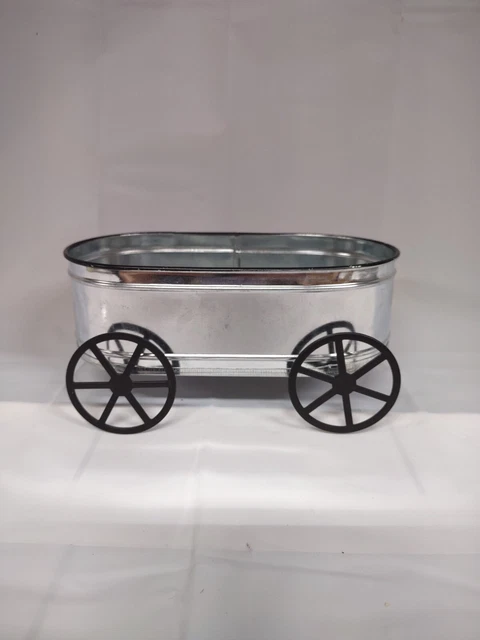 Newclassic Enterprise Co. Wagon Figural Metal Decorative Plant Stand Holder