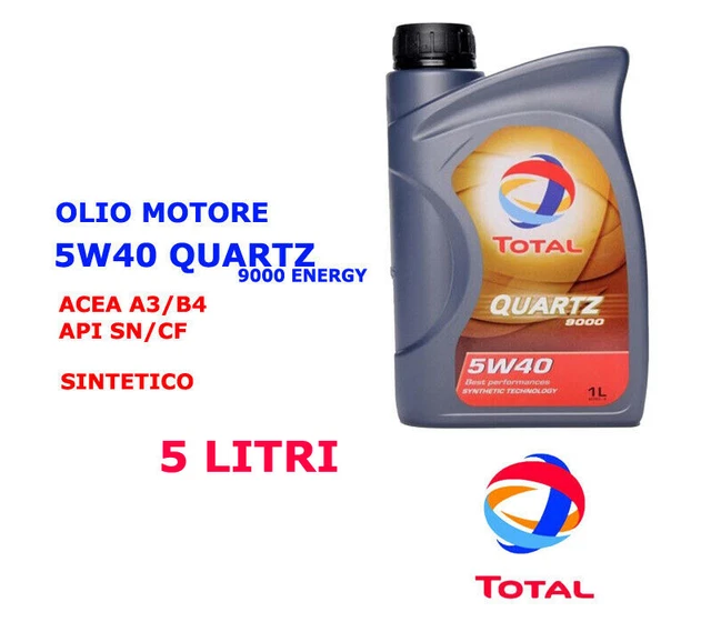 Total Quartz Energy 9000 5w-40 In Accessori E Ricambi Auto - Foto 2