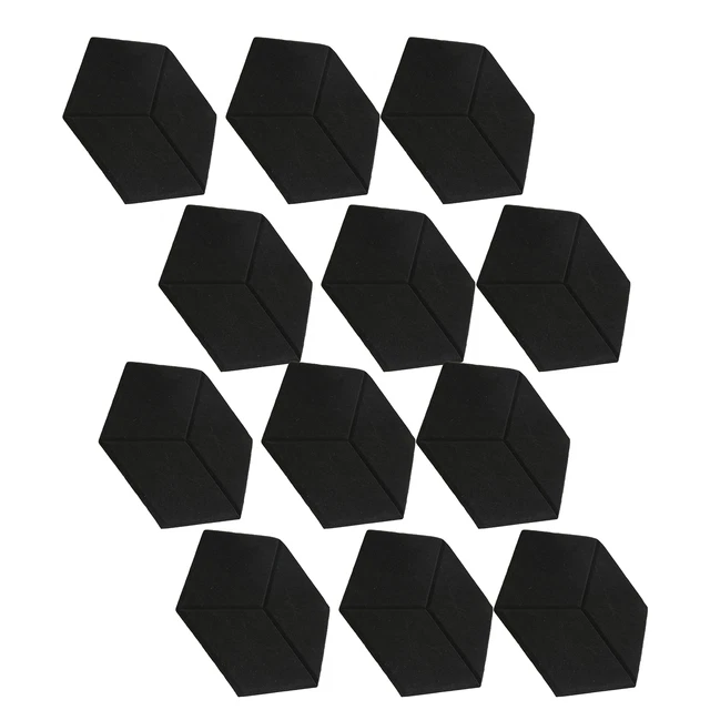 12Pcs Sound Absorbing Wedges Hex Biseauté Edge Panneaux D'amortissement Acoustiq