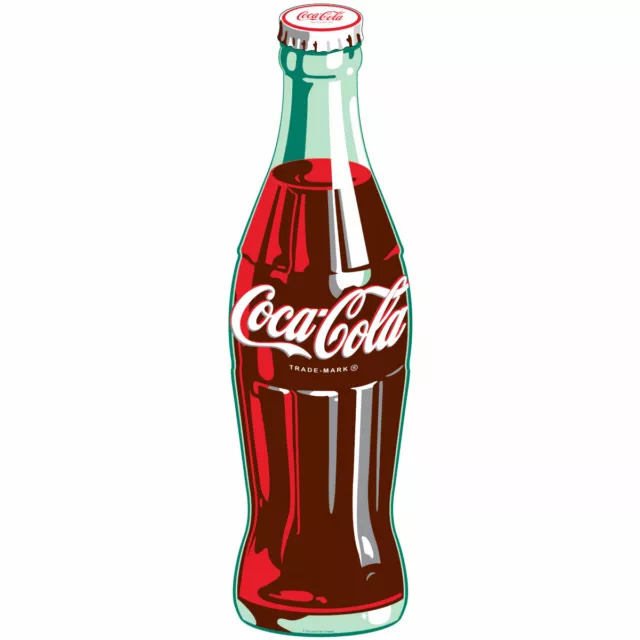 Coca-Cola Green Contour Bottle Wall Decal Officially Licensed Made In USA
