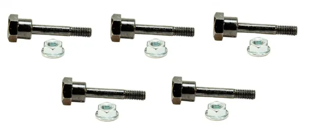 5 Snowblower Shear Pin & Nut Compatible With Husqvarna 531002513 & 506714001 +