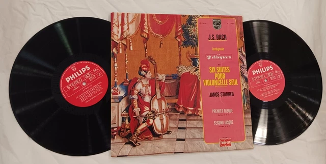 Janos Starker / Bach / Six Suites Cello Solo / French Philips 2Xlp 1974 / Ex