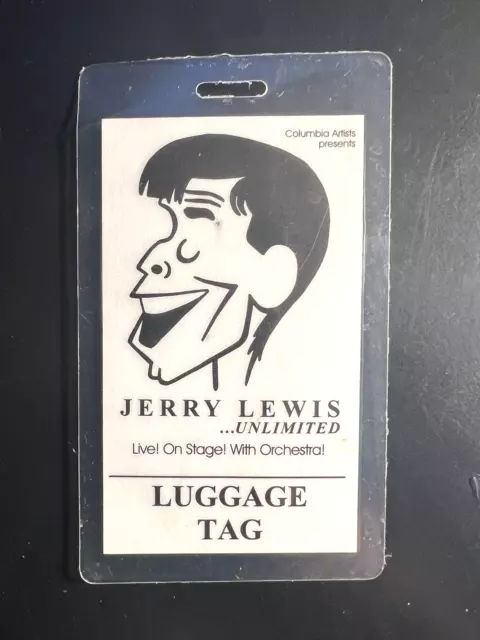 From Jerry Lewis' Estate: Jerry's Orig. Owned/Used Face Caricature Luggage Tag!!