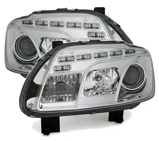Headlights LED DRL Chwiliwch am for VW TOURAN 03-06 CADDY Daylight Chrome LPVWC3