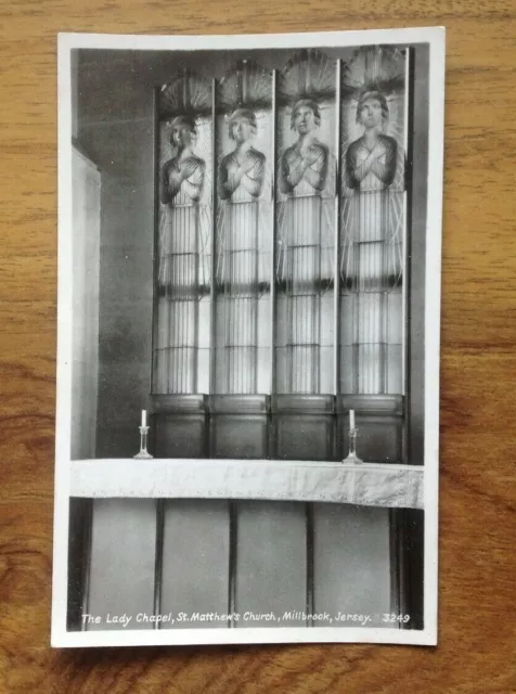 Vintage Postcard Lady Chapel,St Matthew's Church Jersey  RP . Free Postage