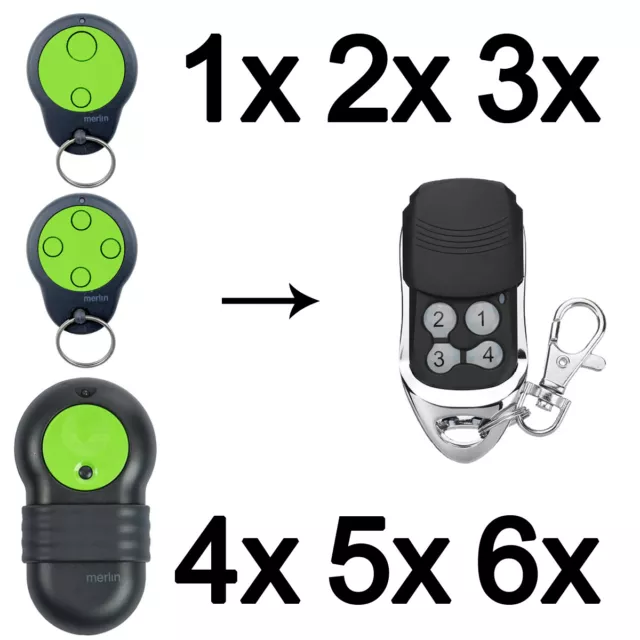 merlin M842/M832 Prolift 230T/430R Compatible Garage Door Remote Control