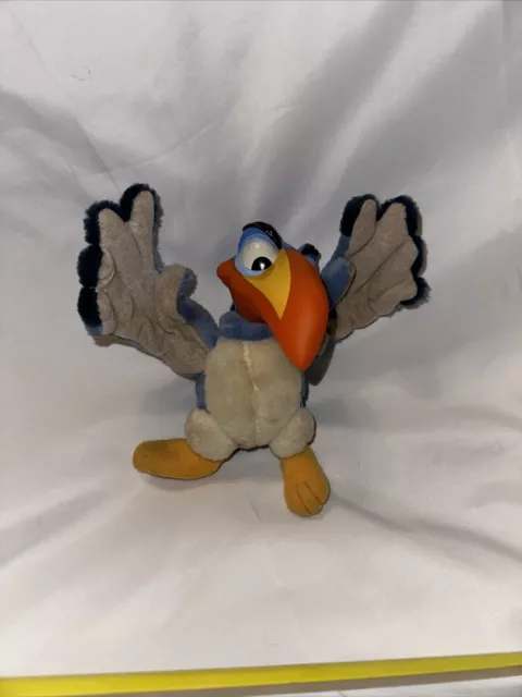 Vintage 1994 Walt Disney Mattel Lion King Zazu Hornbill Bird Plush 7"
