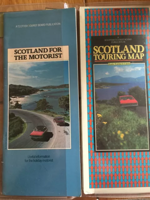 Schottland Reisekarte & Informationsbroschüre 1981 Bartholomäus groß gut