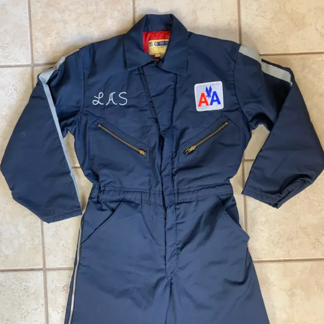 VTG AMERICAN AIRLINES Coveralls Employee Jumpsuit Uniform Small ...