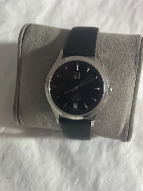 Orologio da uomo esq movado, data quadrante nero, svizzero, cassa 36 mm, realizzato per Lexus, Bl/Leath