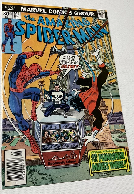 The AMAZING SPIDER-MAN 162 NOV 1976 MCU Marvel Comic Book PUNISHER NIGHTCRAWLER