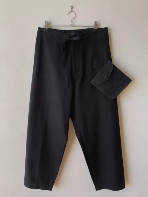 Yohji Yamamoto y’s Black High-waist Trouser With Detachable Pocket