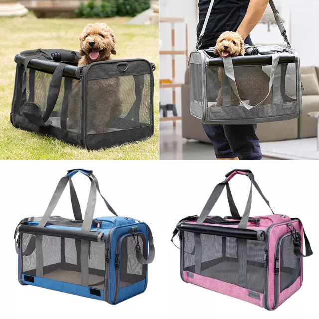 Folding Soft PET CARRIER Dog Cat Animal Travel Cage Bag Portable Carry Crate Box