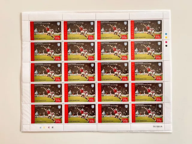 Arsenal FA Cup Final Stamps, Set Of 20 Stamp Sheets Mint Condition