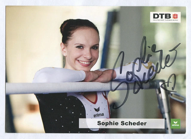 Sophie Scheder  Turnen Autogrammkarte