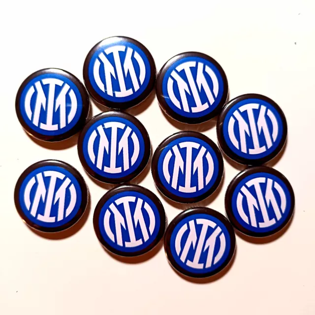 10 Spille pins Inter stemma 25mm logo Internazionale calcio football 