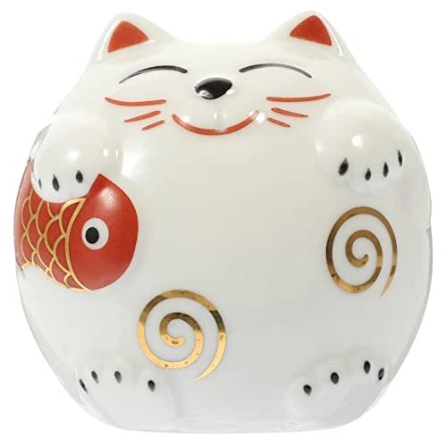 Ipetboom 1Pc Lucky Cat Piggy Bank Lucky Cat Statue Cat Coin Bank Cute Money B...