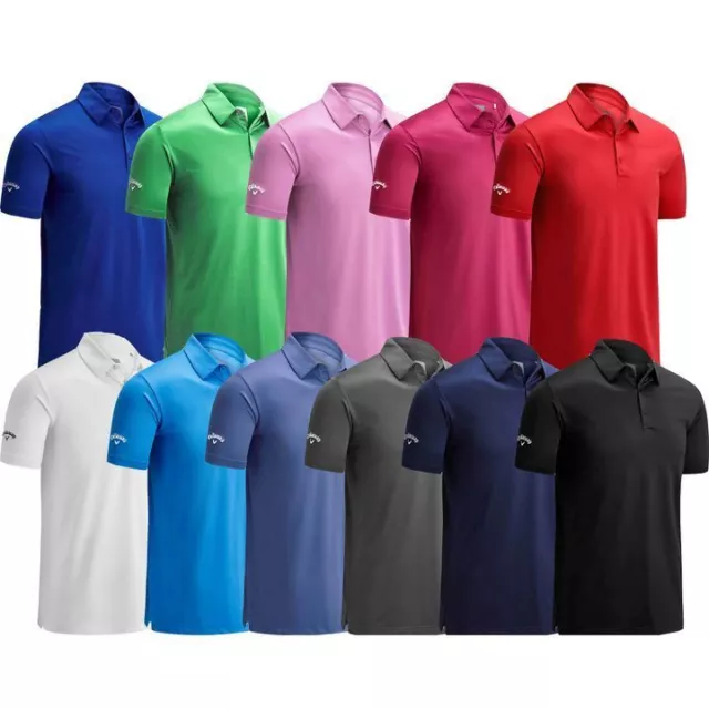 Callaway Mens Golf Swingtech Solid Stretch Golf Polo Shirt