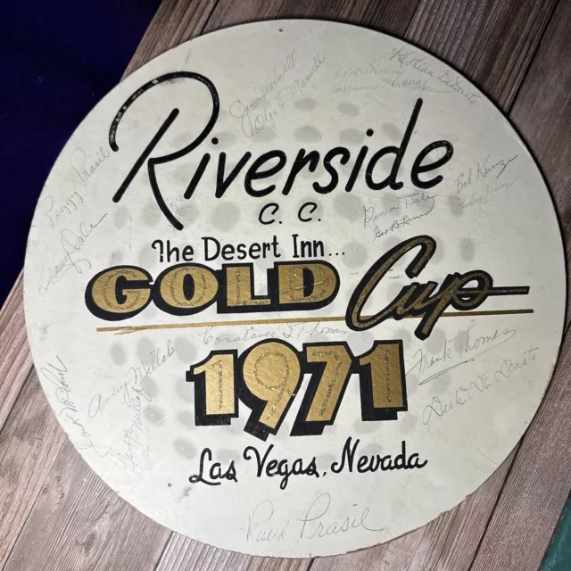 Desert Inn Hotel Casino Las Vegas Gold Cup Golf Tournament 1971 Sign Signatures
