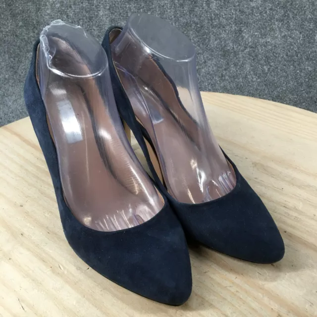 INC International Concepts Shoes Womens 9M Zitah Pumps Blue Suede Stiletto Heels 3
