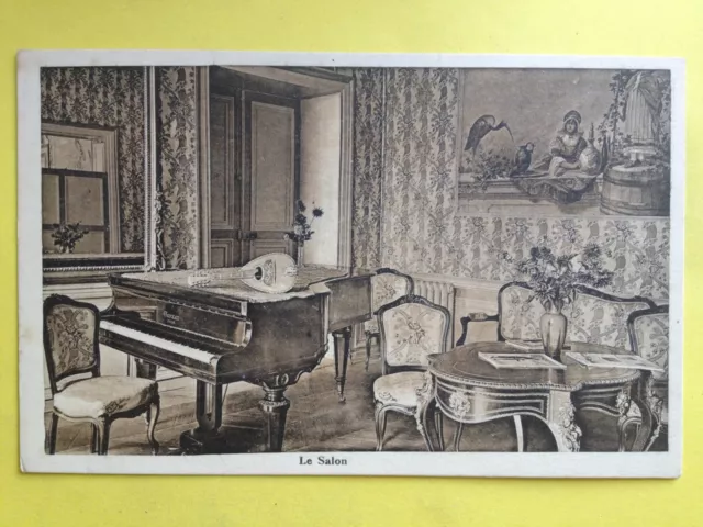 cpa 95 CHATEAU VIEUX de GROSLAY HOTEL RESTAURANT Le SALON Piano Gaveau Mandoline