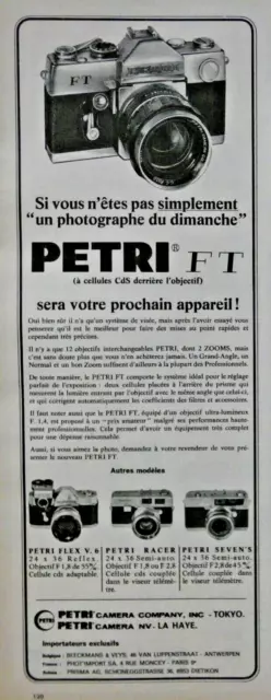 PUBLICITÉ DE PRESSE 1967 PETRI FT sera votre prochain appareil photo