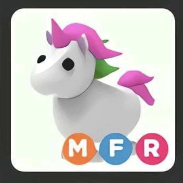 ROBLOX ADOPT ME Pet Legendary Mega Neon Fly Ride Unicorn MFR FRM $30.00 ...