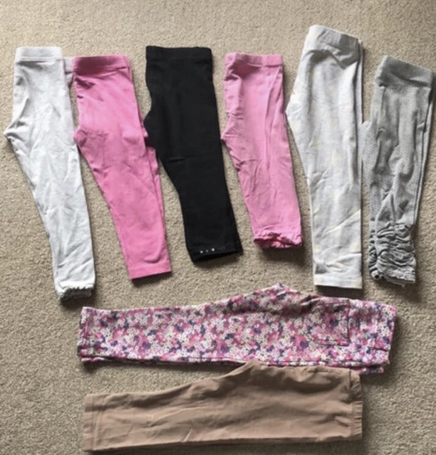 girls 8 pairs of leggings 4-5 years bundle