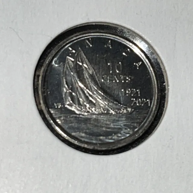 2021 Canada Bluenose Double Date Dime Brilliant Uncirculated FREE SHIPPING