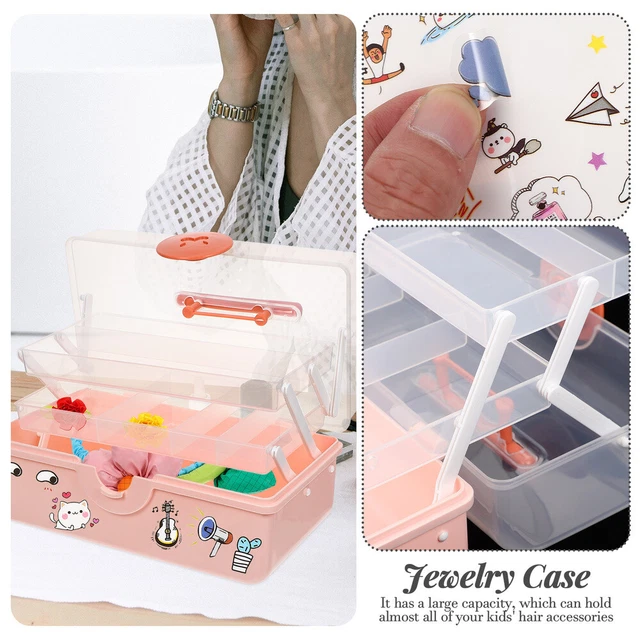 Cotton Swab Box Hair Tool Organizer Bins Storage Box Makeup Gadgets Portable 2