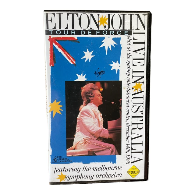 Elton John: Tour De Force VHS - Concert/Music/Melbourne Symphony Orchestra 🐙