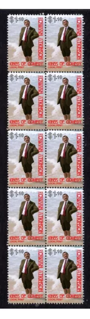 ROWAN ATKINSON Mr BEAN STRIP OF 10 MINT TV VIGNETTE STAMPS 5