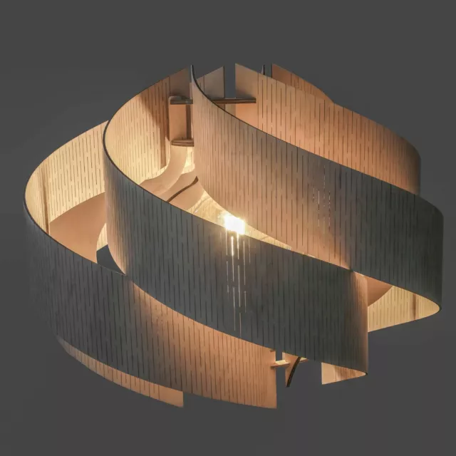 The Secret Wood lamp / wooden lamp shade / hanging lamp / wood pendant light