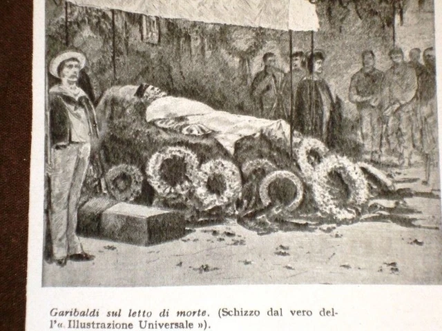 LA MORTE DI Giuseppe Garibaldi + Garibaldi sul letto di morte EUR 14,00