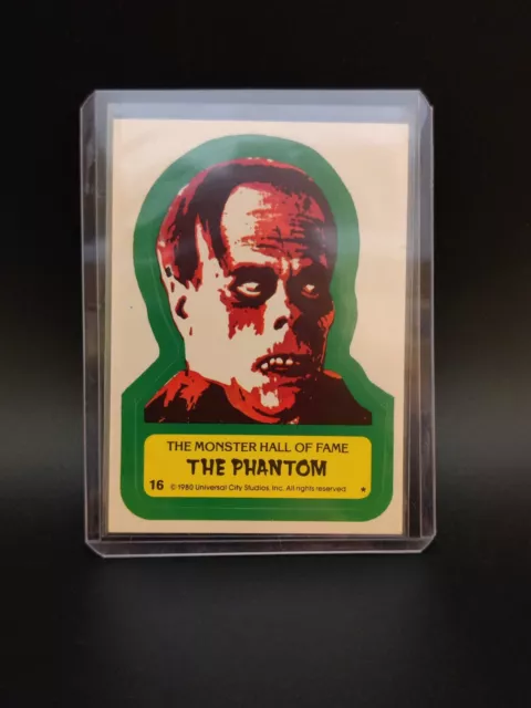 1980 Universal Studios - Monster Hall of Fame Sticker Card #16 The Phantom